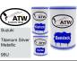 Preview: Suzuki, Titanium Silver Metallic, 95U: 500ml Lackdose + 500ml Klarlack + 250ml Härter - Set, von ATW Autoteile West.